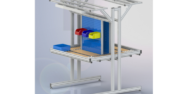 工业铝型材定制双人工作台案例讲解