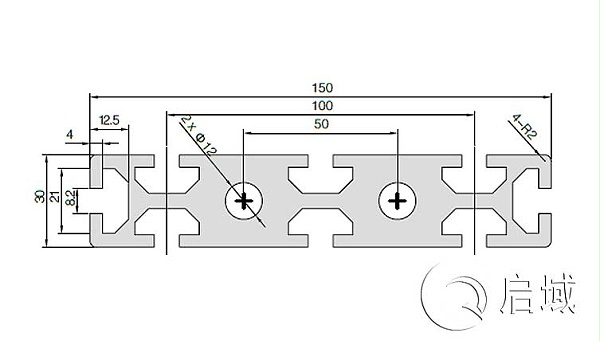 QY-8-30150W铝型材图纸