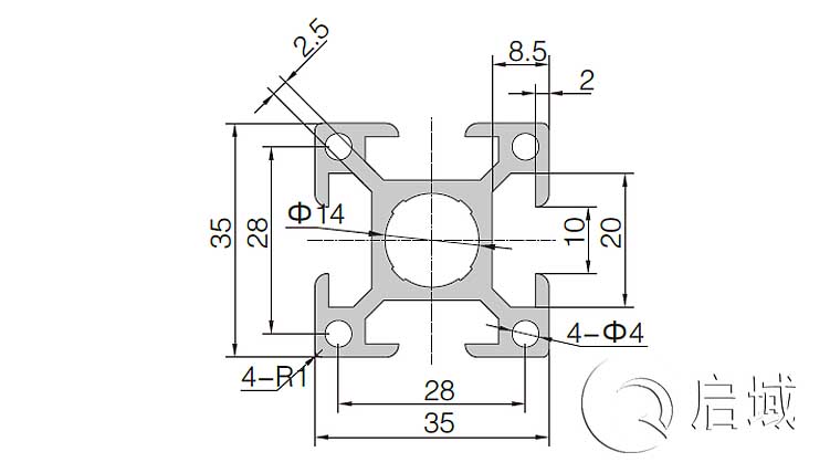 QY-10-3535铝型材图纸